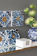 Abstract, And Wall Decor Accents (Set of 4) - White / Blue by HouseOfZazla