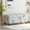 Luxury Storage Ottoman With Floral Patterned Fabric by HouseOfZazla
