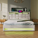 Upholstered Platform Bed With A Hydraulic Storage System, LED And USB Charging (Without Mattress) by Unique Piece Furniture
