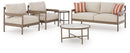 Bluff Trail - Loveseat, Lounge Chairs, Tables Set (Set of 5) - Beige by Unique Piece Furniture