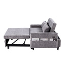 Pull Out Sleep Sofa Bed Loveseats Sofa Couch With Adjsutable Backrest, Storage Pockets, 2 Soft Pillows, USB Ports For Living Room, Bedroom, Apartment, Office by HouseOfZazla