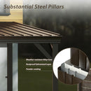 10'x16' Hardtop Lean-To Gazebo with Gutters by HouseOfZazla