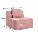 Armless Sofa With Pillow - Pink