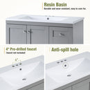 Shaker Free Standing Bathroom Vanity Cabinet With Sink, Soft Close Drawers, Soft Close Doors by HouseOfZazla