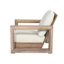 Outdoor Club Chair With Back And Seat Cushion - Brown