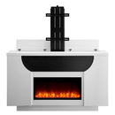 Aurora - Fireplace TV Lift With Adjustable Temperature And LED Colors - White by HouseOfZazla