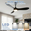 Ceiling Fans with Lights and Remote Control, 52 Inch by HouseOfZazla