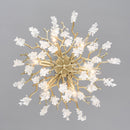 6-Light Chandelier Crystal Ceiling Lamp in Gold