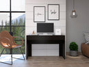 Acre Writing Computer Desk, Two Drawers -Black