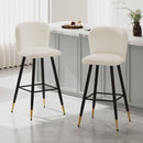 Modern Style Barstool, Tipped Ends, Suitable For Various Decoration Styles - White by HouseOfZazla