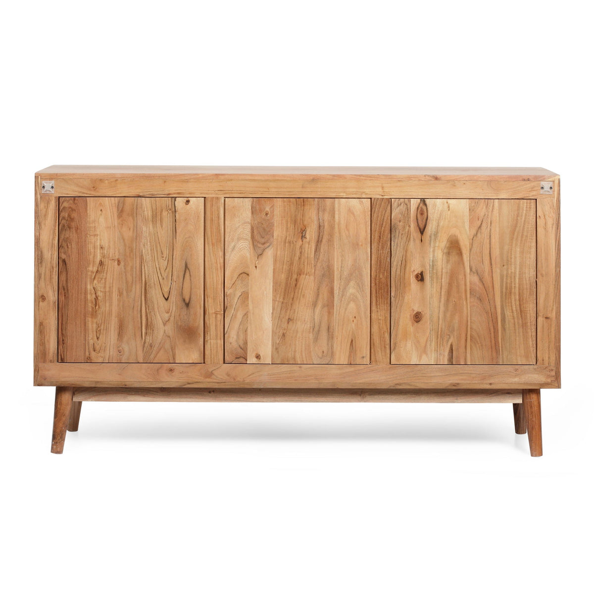 Boho Handcrafted 3 Door Sideboard, Carved Texture & Artisanal Charm - Natural, photo 7 of 15