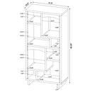 Geilys - 8 Shelf Bookcase With Arch Details - White by HouseOfZazla
