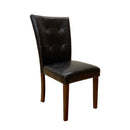 Britney - Synthetic Leather Side Chair (Set of 2) - Brown / Walnut by HouseOfZazla