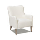 Nimbus - Curved Accent Chair - Ivory White