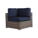 Modern Patio Rattan Sectional Set With Cushions