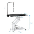 Hydraulic Dog Pet Grooming Table Heavy Duty Big Size Z-Lift Pet Grooming Table - Black / White by HouseOfZazla