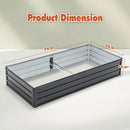 6x3x1 FT Metal Raised Garden Bed Outdoor Planter by HouseOfZazla