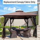 10x10 Gazebo Double Roof Replacement Canopy Fabric by Unique Piece Furniture