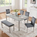 Dining Table Set, Table With A Rectangular Table And Upholstered Chairs by HouseOfZazla