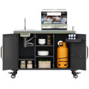 K&K 55.5" Outdoor Kitchen Island with Sink by HouseOfZazla
