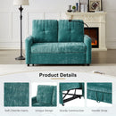 Modern Loveseat Pull Out Sofa Bed With Adjustable Backrest, Two Cup Holders, A Phone Holder, Three Charging Ports And Side Storage Pockets For Living Room by HouseOfZazla