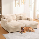 Oversized Double Chaise Lounge Sofa Bed With USB Ports And Cup Holders by Unique Piece Furniture