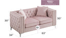 Elegant Track Arm Loveseat by HouseOfZazla