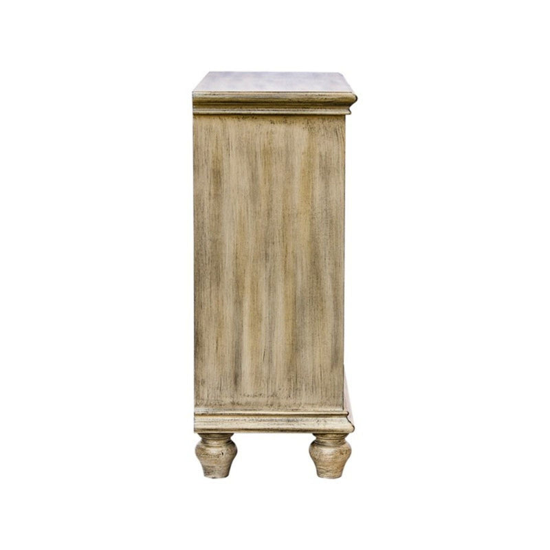 Driscoll - 2 Door Cabinet With Floral Design - Reclaimed Natural, photo 6 of 15