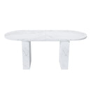 Oval Dining Table With Wood Strip Base