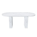 Oval Dining Table With Wood Strip Base by Unique Piece Furniture