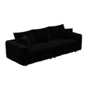 Deep Seat Convertible Sofa With Soft Pillows And Ottomans by HouseOfZazla