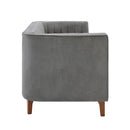 Modern 3 Seater Sofa Upholstered Couch with Curved Armrests
