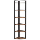 Tall 6 Tier Corner Bookshelf For Living Room by HouseOfZazla