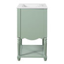 Wave Design Bathroom Vanity With Sink, 2 Drawers And Open Shelf by HouseOfZazla