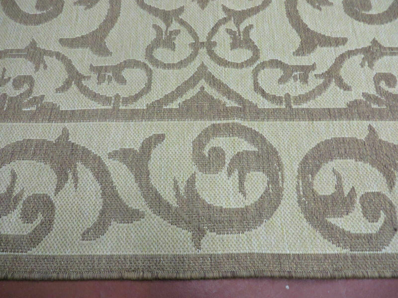 5' X 7' Machine Made Natural Fiber Jute Kilim Two Sided Rug Carpet Flat Weave Contemporary Design