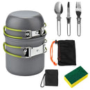 Camping Cookware Set with Pot and Foldable Cutlery by LJGDeals