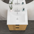 Modern Rectangular Single Vanity Top With Overflow And 3 Faucet Holes - White by HouseOfZazla