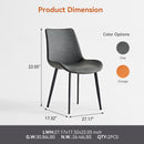 Dining Table Set, Chairs (Set of 2) - Gray by HouseOfZazla