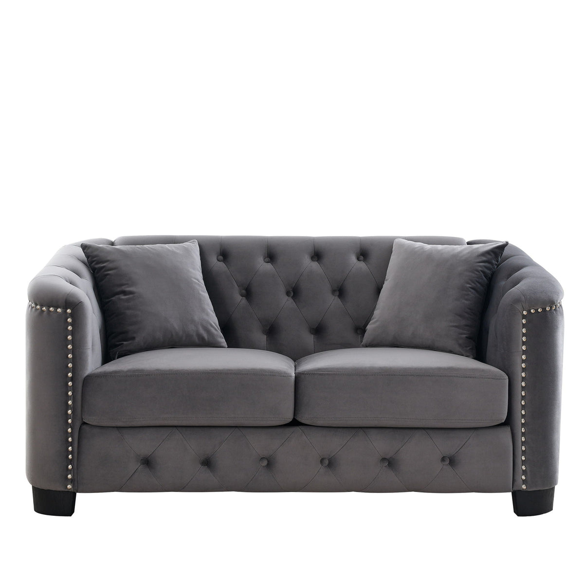 Modern Chesterfield Sofa With Tufted Backrest For Living Room, photo 13 of 36