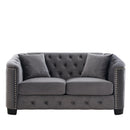 Modern Chesterfield Sofa With Tufted Backrest For Living Room by HouseOfZazla