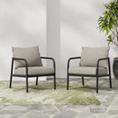 Leora Modern Minimalist Round Tube Sofa Chair with Cushions