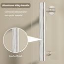 47-49" W × 72" H Pivot Shower Door with Brushed Nickel Finish by HouseOfZazla