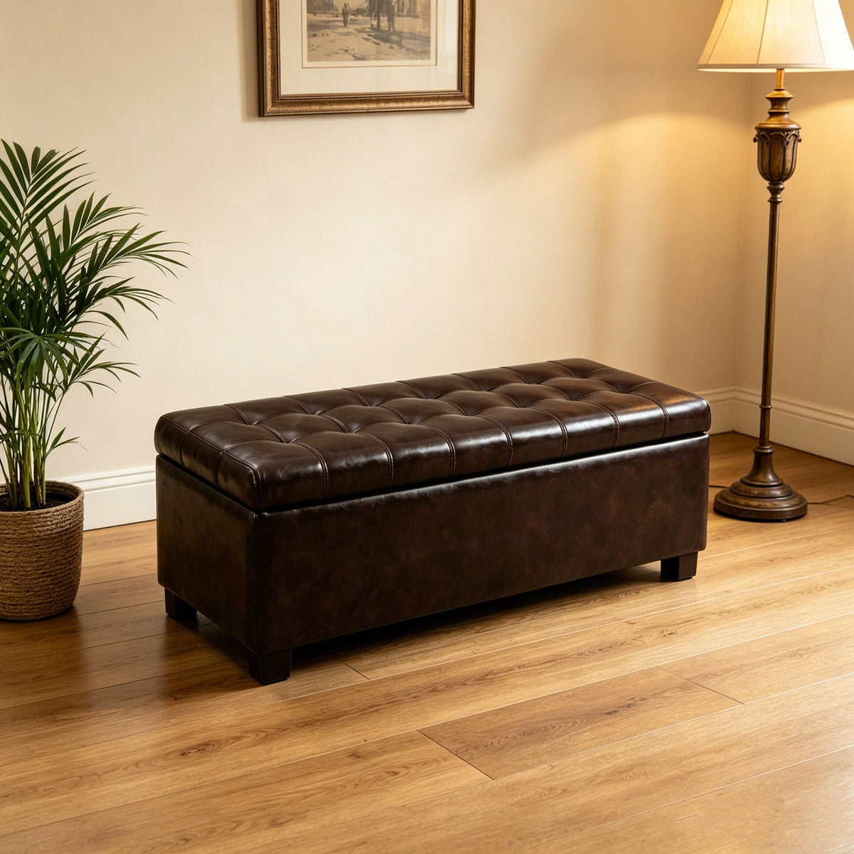 Elegant Tufted Storage Ottoman Bench, photo 8 of 18