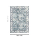 Toucan - 5' X 7' Washable Non - Slip Area Rug, Elegant Design - Silver