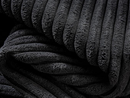 Black Corduroy Ottoman