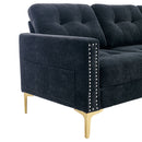 Modern L - Shape Convertible Sectional Sofa With Movable Ottoman by HouseOfZazla