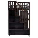 Loft Bed With Stairs, Bookshelf, Drawers, Desk & Wardrobe, Space Saving Multifunctional Furniture by HouseOfZazla