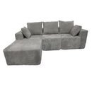Corner Combination Sofa Sectional Couch With Soft Fabric by HouseOfZazla