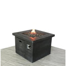 Fibre Reinforced Propane / Natural Gas Fire Pit Table - Charcoal by HouseOfZazla