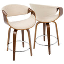 Curvini Mid - Century Modern Fixed Height Counter Stool With Swivel (Set of 2) by HouseOfZazla